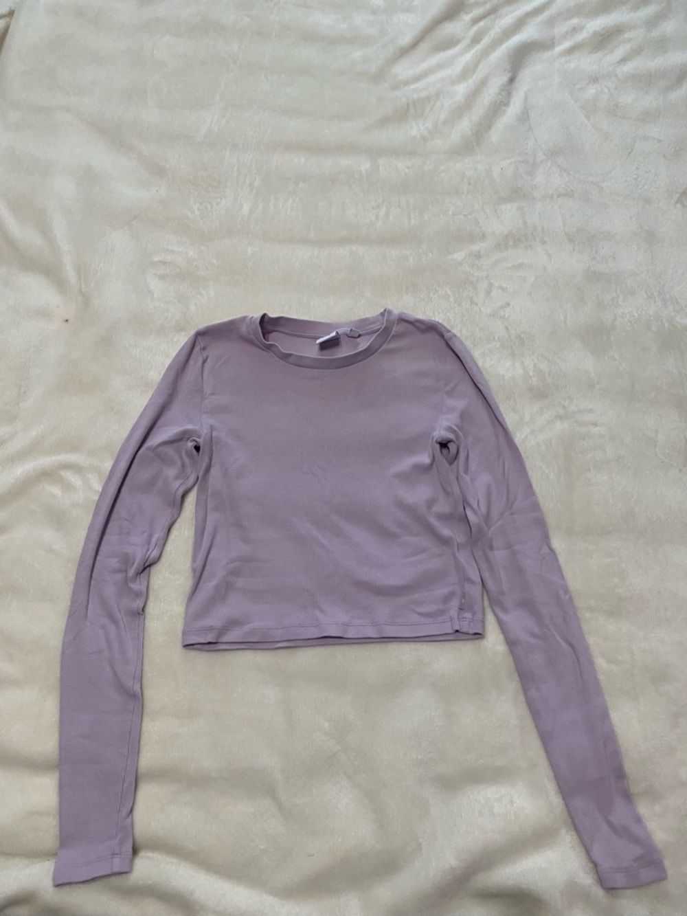 TNA Lavender Cropped Long-Sleeve Tee